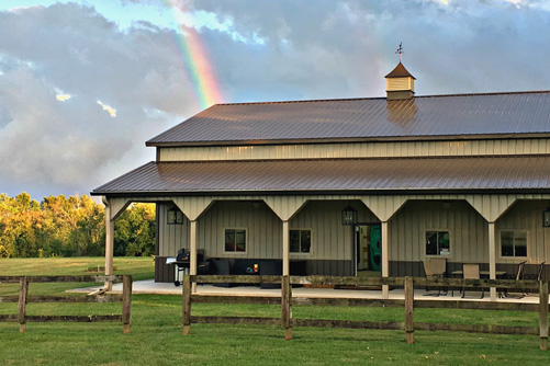 pole barn built with metal roofing and siding systems