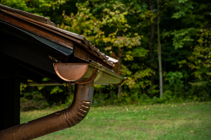 Gutters on a metal pole barn. These gutters will help you protect your property and your wallet.