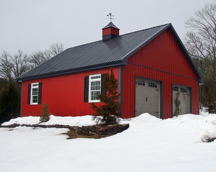 Can Pole Barns Be Built in The Winter? - Mansea Metal Blog and News  - red_house